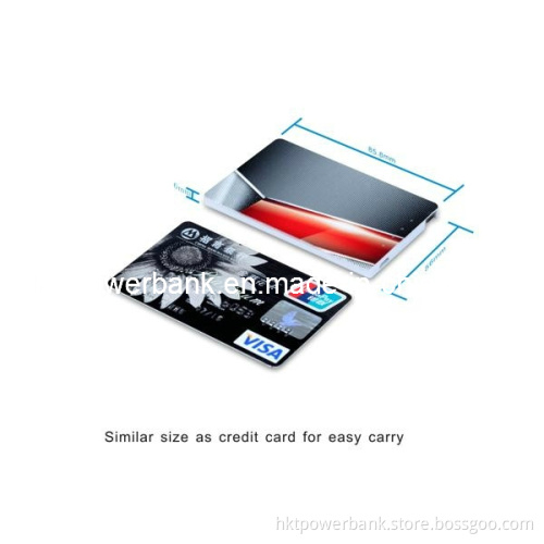 Ultrathin Pocket Emergency Charger Mobile Power Bank